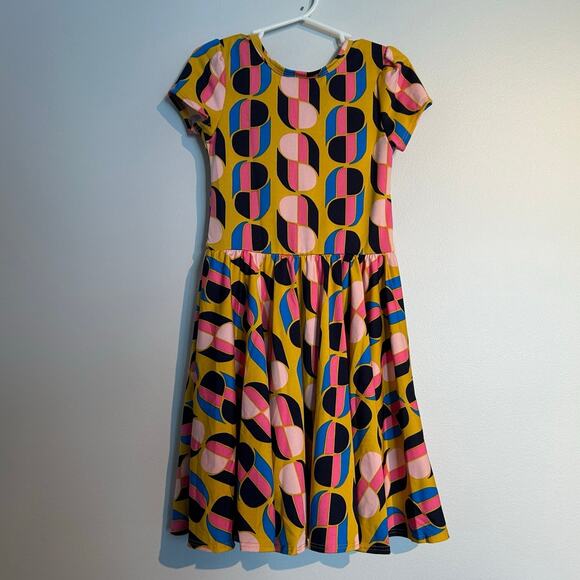 NWT Dot Dot Smile Empire Waist Cap Sleeve Dress – Yellow Retro – Girls 5/6 - Picture 3 of 9